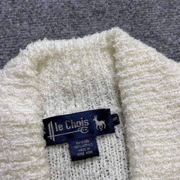 Vintage Women's Le Chois Open-front Fuzzy Knit Cardigan with Pockets - Picture 2 of 10